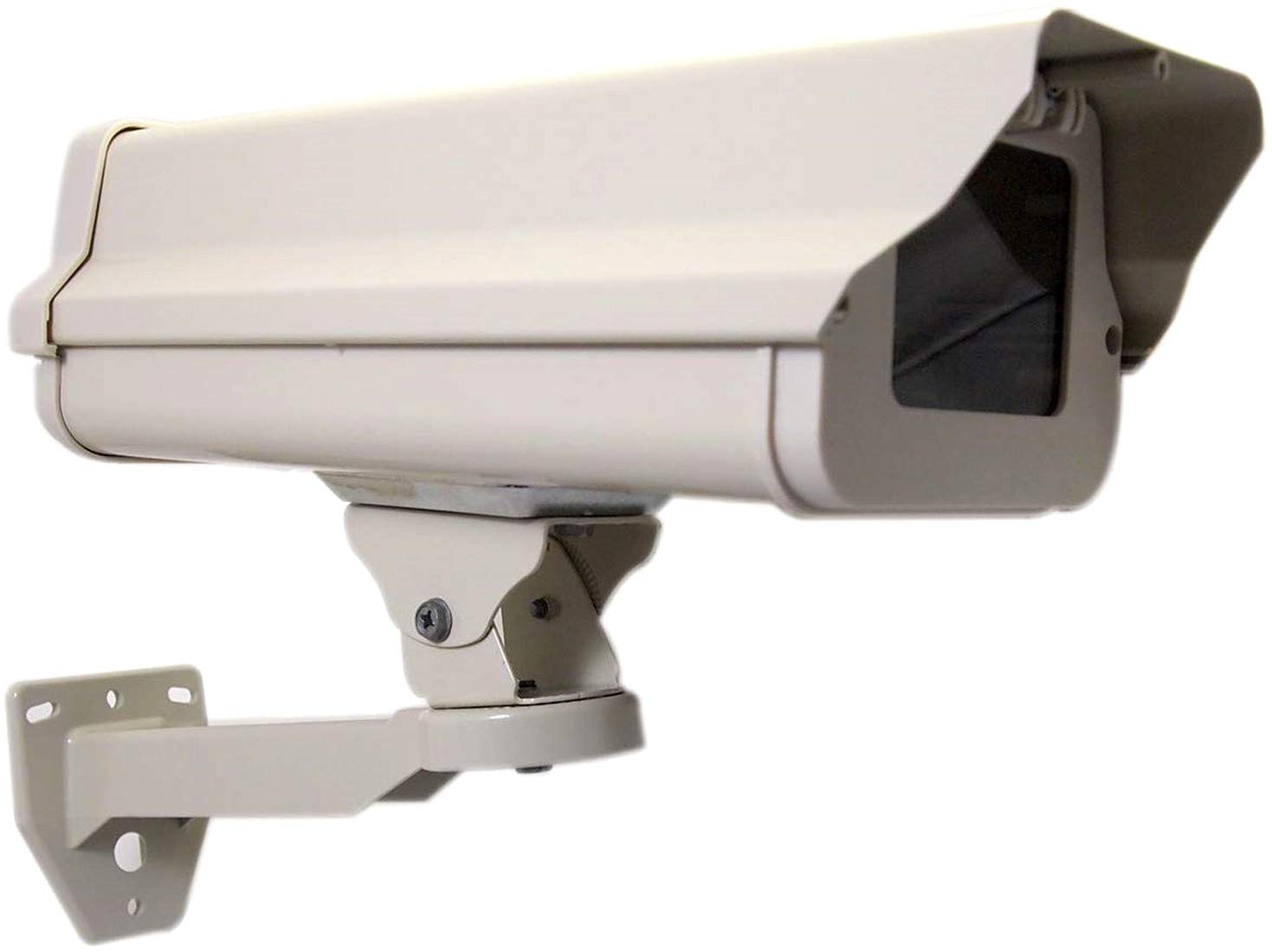CCTV camera mounted on exterior wall
